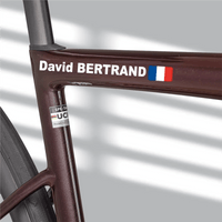 Sticker Autocollant Nom Drapeau Vélo sans fond typo 1 - Lettrage Vélo