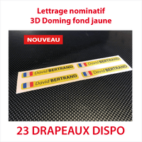 Stickers autocollant 3D doming jaune