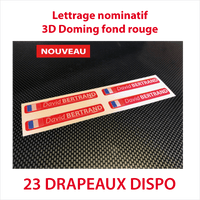 Stickers autocollant 3D doming rouge