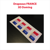 Lot de drapeaux Français 3D Doming (idéal avec lettrage sans fond)