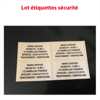 Etiquette autocollante sécurité