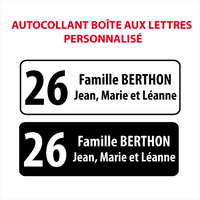 Etiquette boîte aux lettres