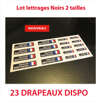 Pack de 18 lettrages imprimés noir 2 lignes