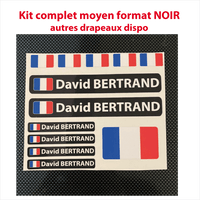 Planche Drapeaux et Lettrages Noir imprimé