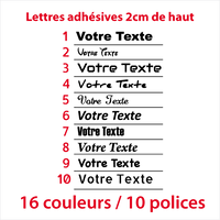 Lettres Adhésives 2 cm