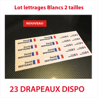 Pack de 18 lettrages imprimés blanc 2 lignes