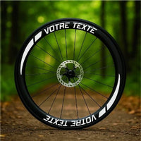 Les décos perso de roues - Lettrage Vélo