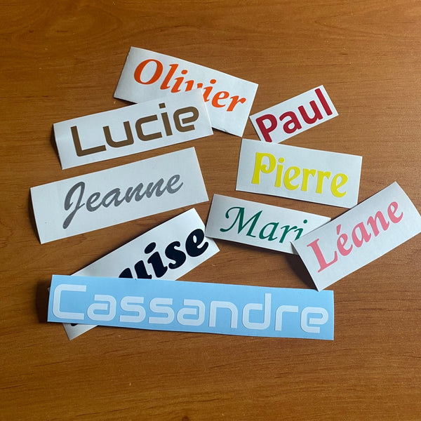 Autocollants Prénom Personnalisé