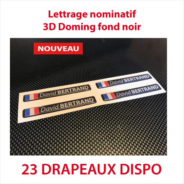 Stickers autocollant 3D doming noir