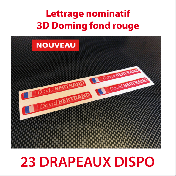 Stickers autocollant 3D doming rouge
