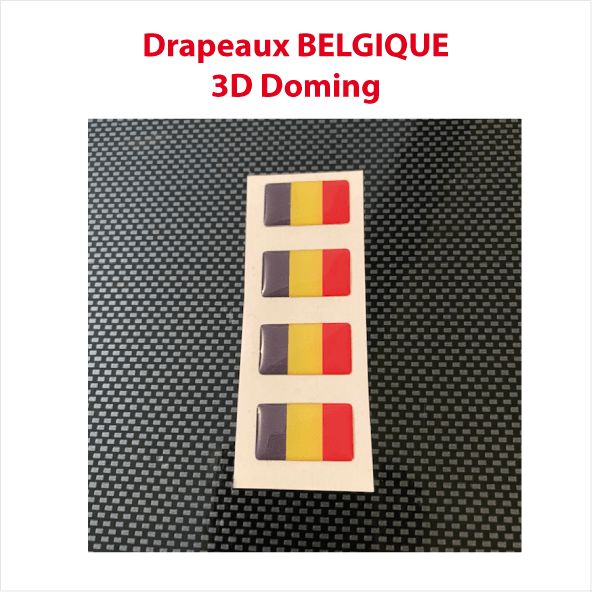 Lot de drapeaux Belges 3D Doming (idéal avec lettrage sans fond)