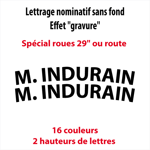 Lettrage Nom Roues