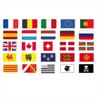 Planche Drapeaux et Lettrages Noir imprimé