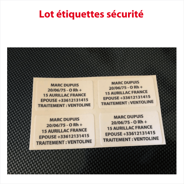 Etiquette sécurité