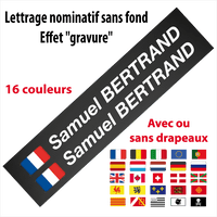 Autocollant nom personnalisé – Style italique rapide – Sans fond (Typo 12)
