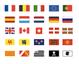 Gedrukte letters voornaam achternaam Bretagne vlag