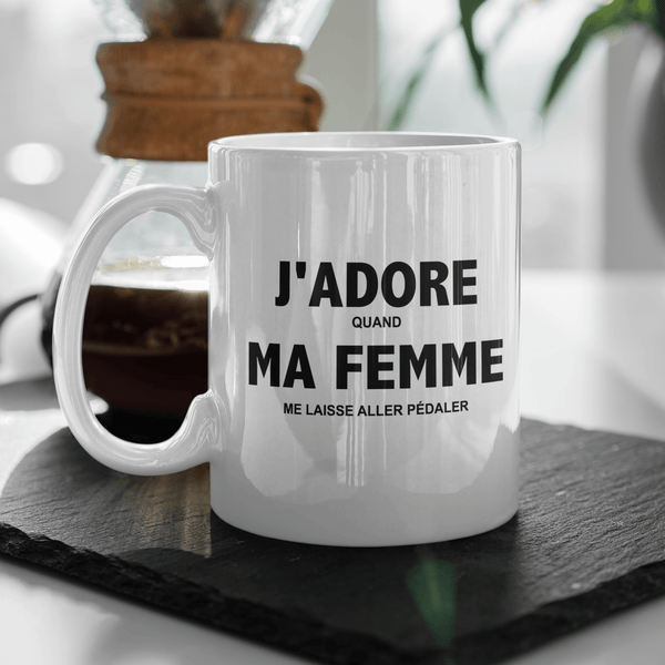 Mug Humour de Cycliste J'adore Ma Femme