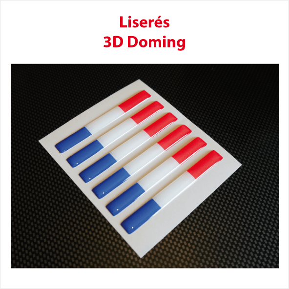 Lot de 6 liserés Français 3D Doming