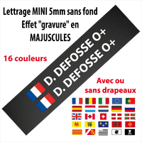 Sticker vélo – Style Classique en 5mm – Nom + Drapeau