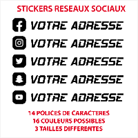 Sticker Autocollant réseaux sociaux