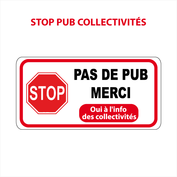 Autocollant stop Pub Collectivités
