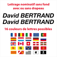 Autocollant nom personnalisé – Style italique rapide – Sans fond (Typo 12)